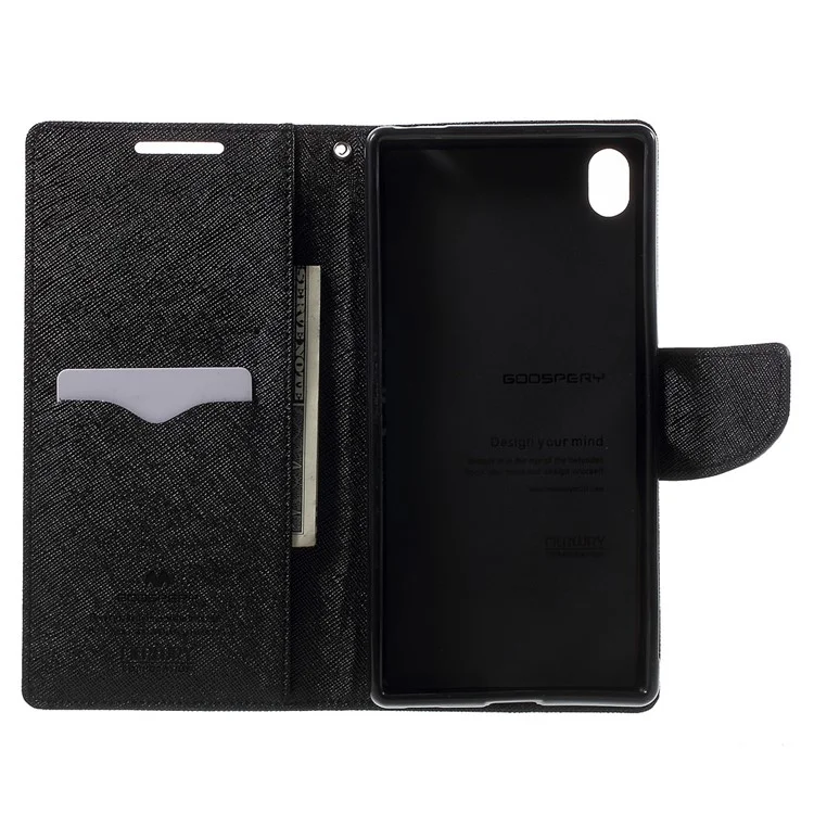 MERCURY GOOSPERY Wallet Leather Case for Sony Xperia Z5 Premium / Premium dual - Black
