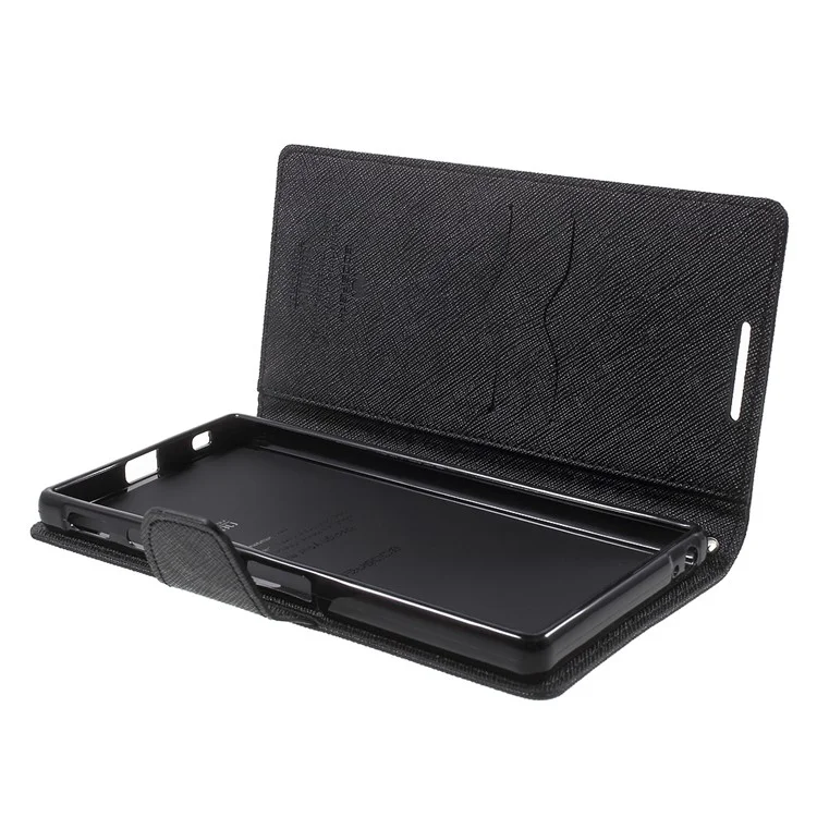 MERCURY GOOSPERY Wallet Leather Case for Sony Xperia Z5 Premium / Premium dual - Black