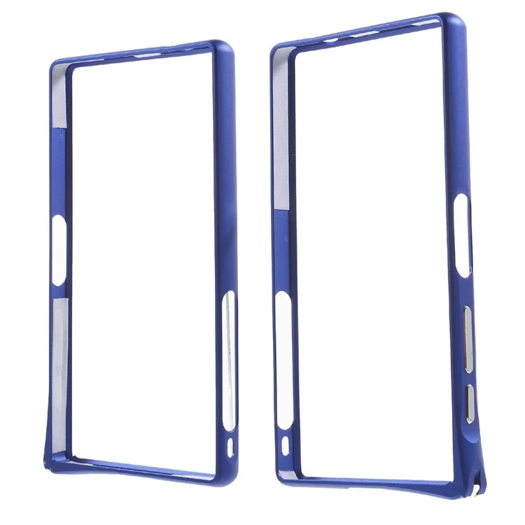 For Sony Xperia Z5 Compact Hippocampal Buckle Aluminum Alloy Bumper Cover - Deep Blue
