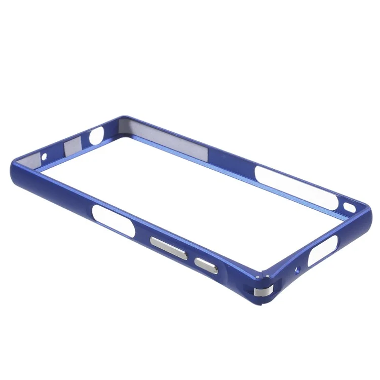 For Sony Xperia Z5 Compact Hippocampal Buckle Aluminum Alloy Bumper Cover - Deep Blue