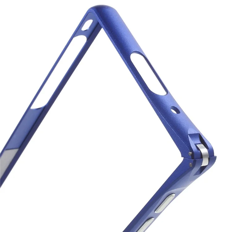 For Sony Xperia Z5 Compact Hippocampal Buckle Aluminum Alloy Bumper Cover - Deep Blue