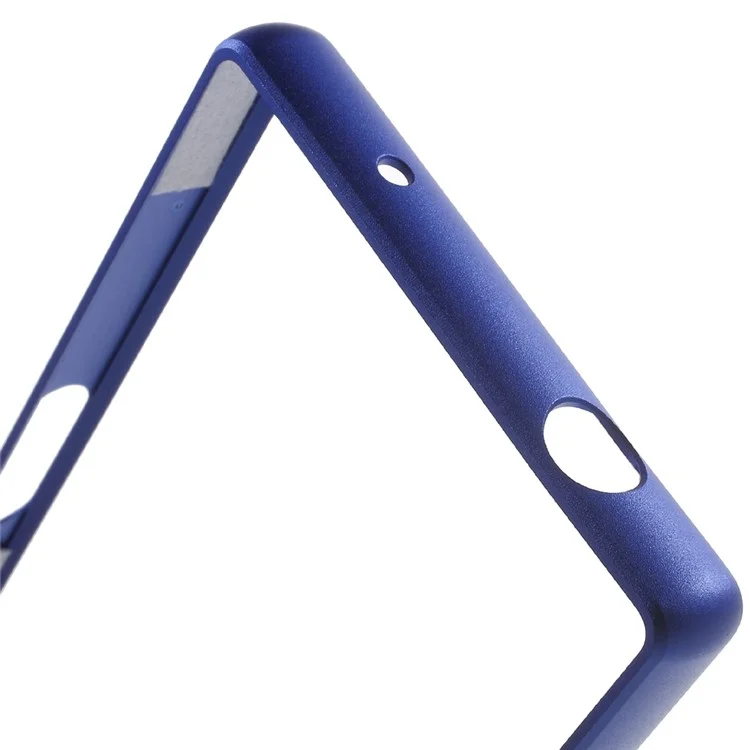 For Sony Xperia Z5 Compact Hippocampal Buckle Aluminum Alloy Bumper Cover - Deep Blue