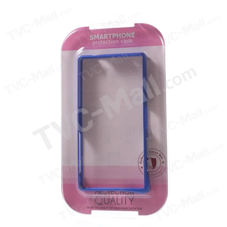 For Sony Xperia Z5 Compact Hippocampal Buckle Aluminum Alloy Bumper Cover - Deep Blue