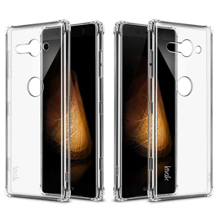 IMAK Anti-drop TPU Phone Case + Screen Protector for Sony Xperia XZ2 Compact - Transparent