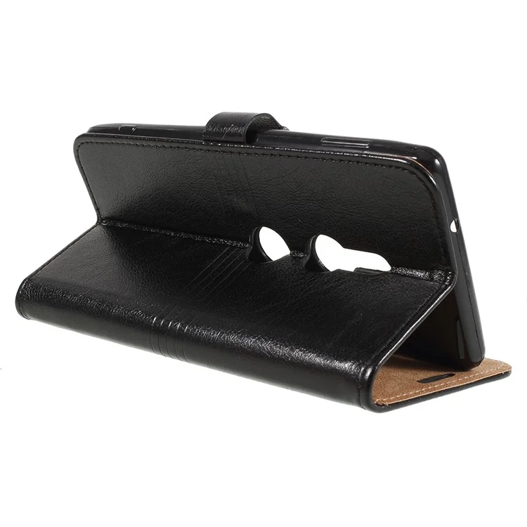 Wallet Leather Stand Case for Sony Xperia XZ2 - Black