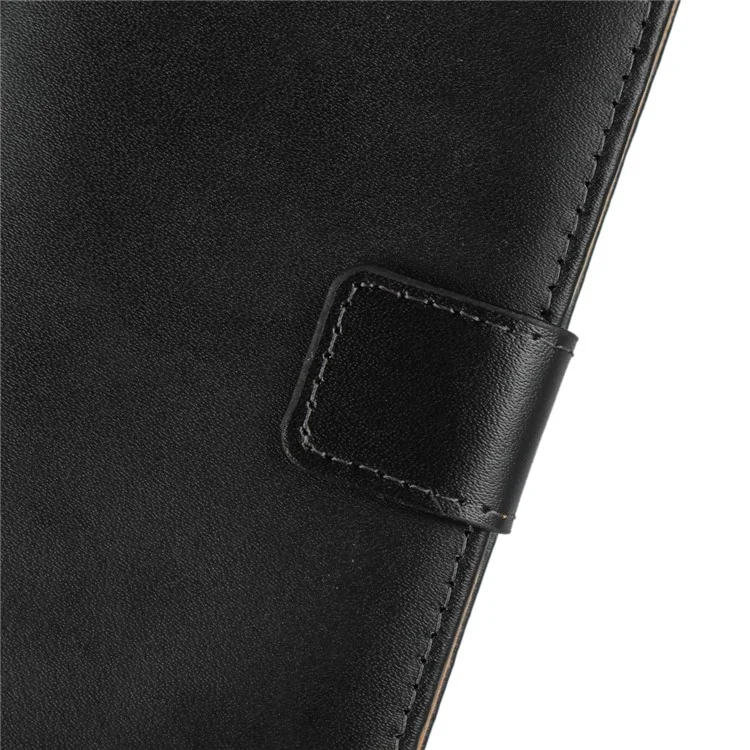 Genuine Leather Wallet Stand Phone Case for Sony Xperia XZ2 Compact - Black