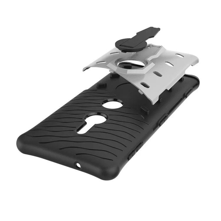 Armor PC + TPU Case with Rotary Kickstand for Sony Xperia XZ2 - Silver