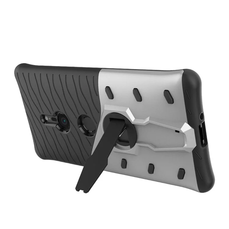 Armor PC + TPU Case with Rotary Kickstand for Sony Xperia XZ2 - Silver