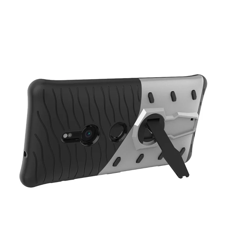 Armor PC + TPU Case with Rotary Kickstand for Sony Xperia XZ2 - Silver