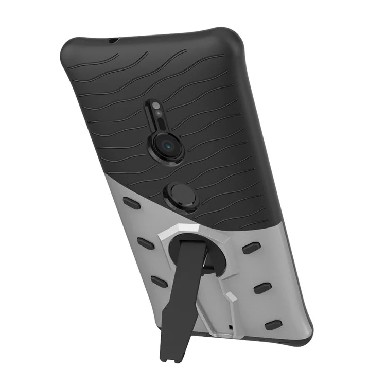Armor PC + TPU Case with Rotary Kickstand for Sony Xperia XZ2 - Silver
