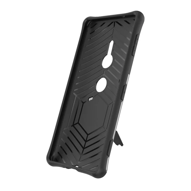 Armor PC + TPU Case with Rotary Kickstand for Sony Xperia XZ2 - Silver