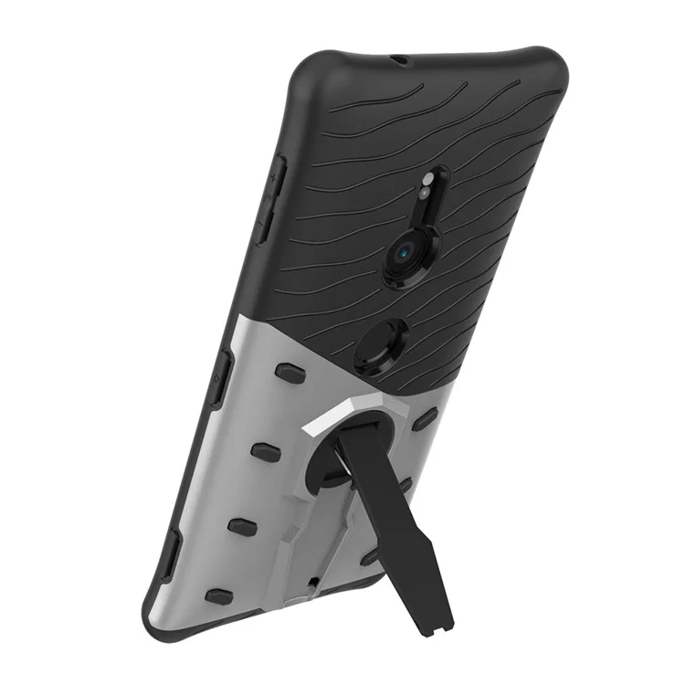 Armor PC + TPU Case with Rotary Kickstand for Sony Xperia XZ2 - Silver