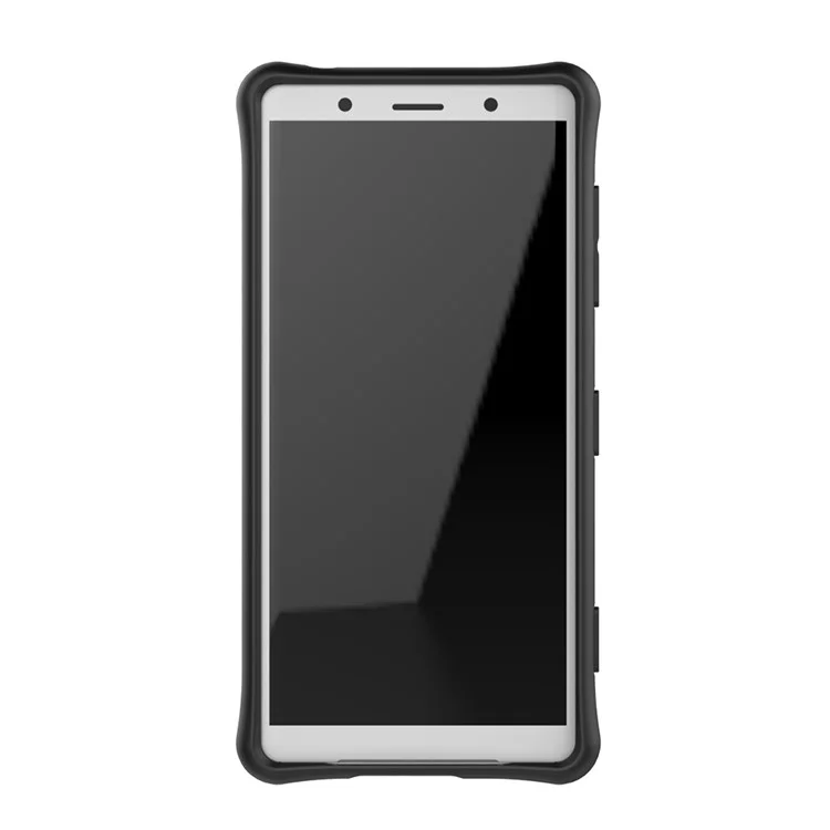 Armor PC + TPU Hybrid Case with Rotary Kickstand for Sony Xperia XZ2 Compact - Silver