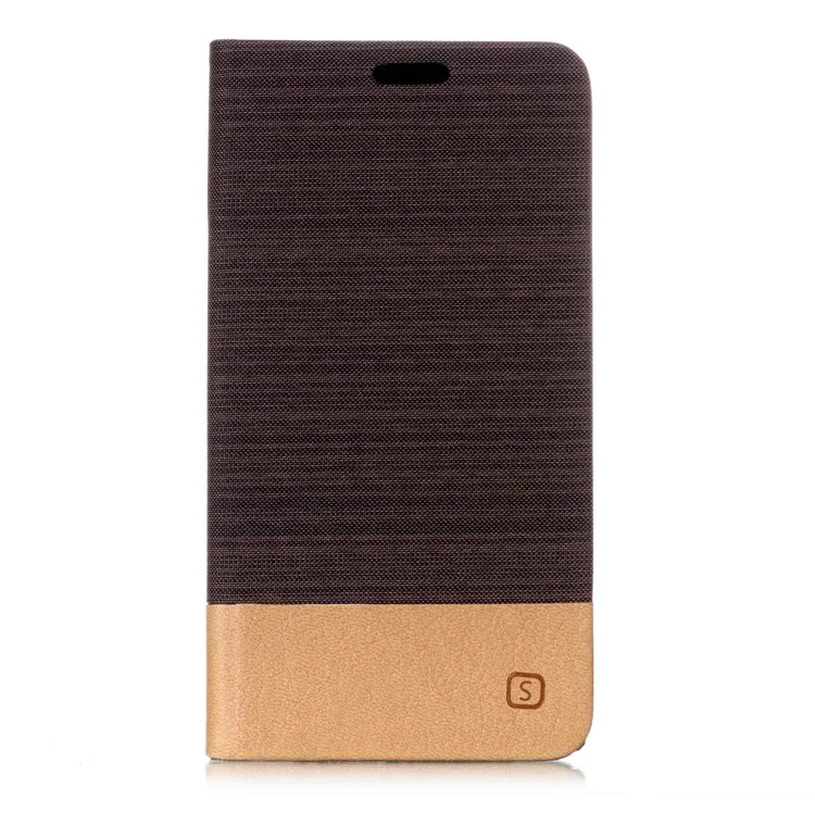 Assorted Color Linen Leather Flip Phone Protection Cover with Stand for Sony Xperia L2 - Brown