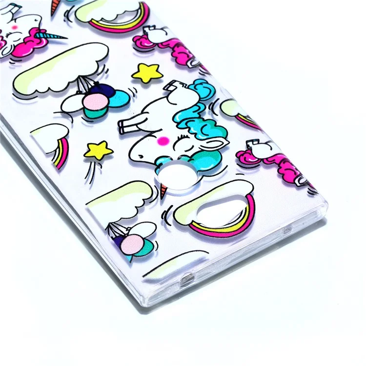 Pattern Printing Soft TPU Phone Cover for Sony Xperia L2 - Unicorns