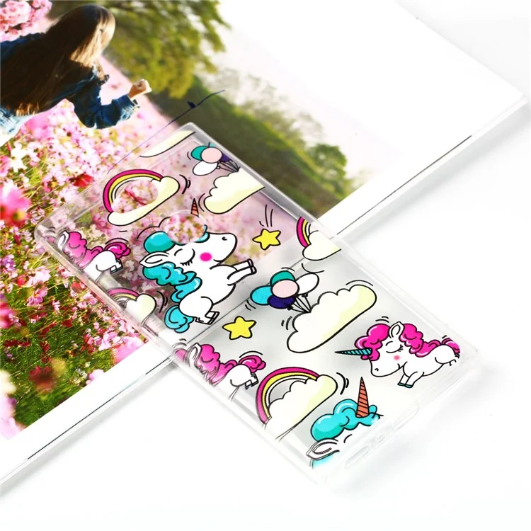 Pattern Printing Soft TPU Phone Cover for Sony Xperia L2 - Unicorns