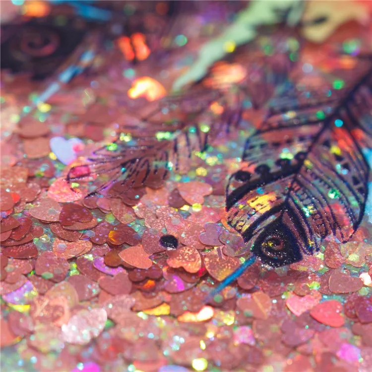 Patterned Liquid Glitter Powder Quicksand Shockproof TPU Back Cellphone Cover Case for Sony Xperia XZ2 - Dream Catcher