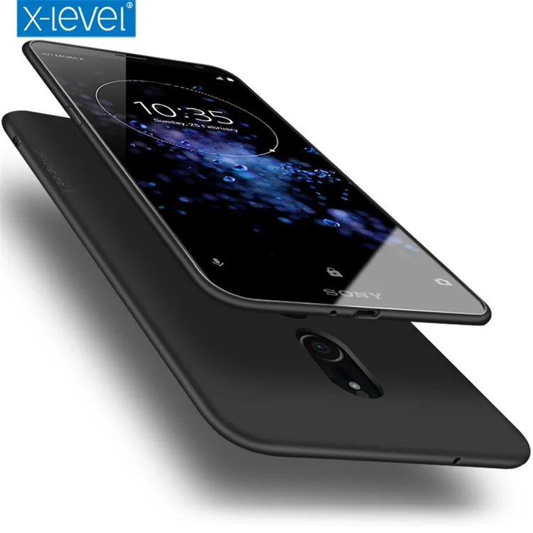 X-LEVEL Guardian Series Frosted TPU Phone Case for Sony Xperia XZ2 - Black