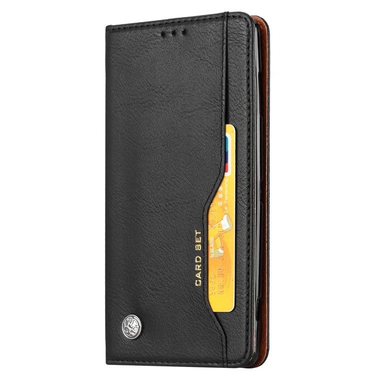 PU Leather Auto-absorbed Stand Wallet Phone Case for Sony Xperia XZ2 Premium - Black