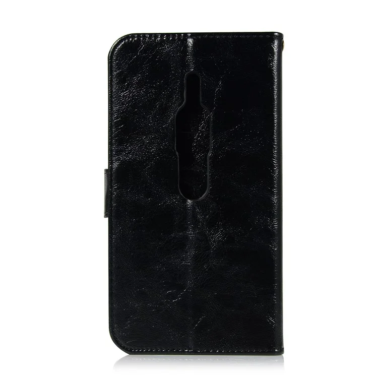 Premium Vintage Leather Wallet Case for Sony Xperia XZ2 Premium - Black