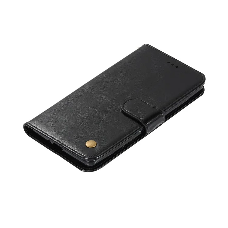 Premium Vintage Leather Wallet Case for Sony Xperia XZ2 Premium - Black