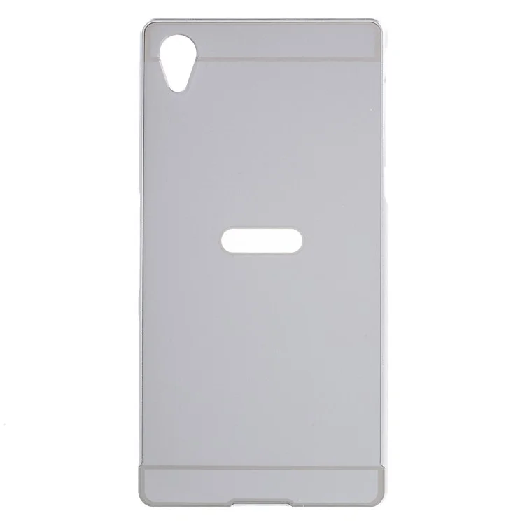 Aluminum Alloy Bumper PC Back Shell for Sony Xperia Z5 Premium / Premium Dual - Silver