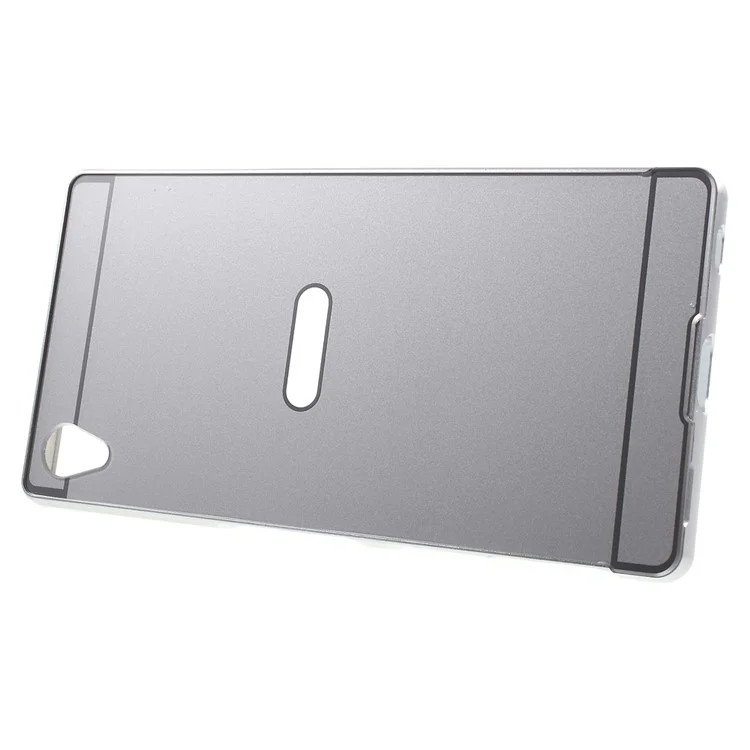 Aluminum Alloy Bumper PC Back Shell for Sony Xperia Z5 Premium / Premium Dual - Silver