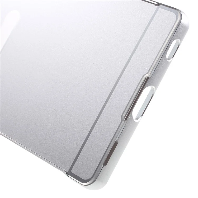 Aluminum Alloy Bumper PC Back Shell for Sony Xperia Z5 Premium / Premium Dual - Silver