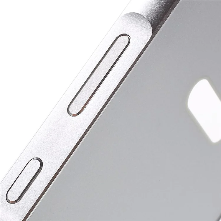 Aluminum Alloy Bumper PC Back Shell for Sony Xperia Z5 Premium / Premium Dual - Silver