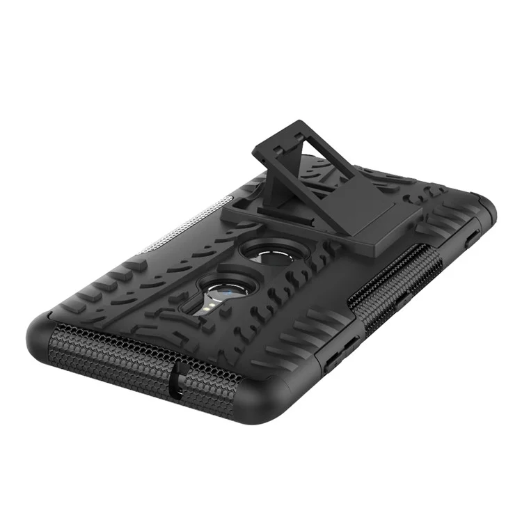 Cool Tire Hybride PC + TPU Kickstand Étui Pour Sony Xperia XZ3 - Noir