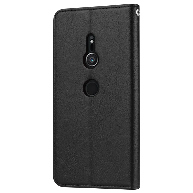 Auto-absorbed PU Leather Case for Sony Xperia XZ3 - Black