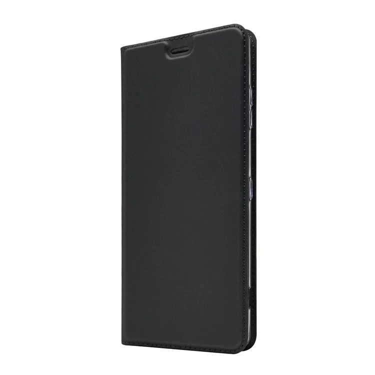 Case de Cuero de Soporte Automático Con Autos Con Ranura Para Tarjetas Para Sony Xperia XZ3 - Negro