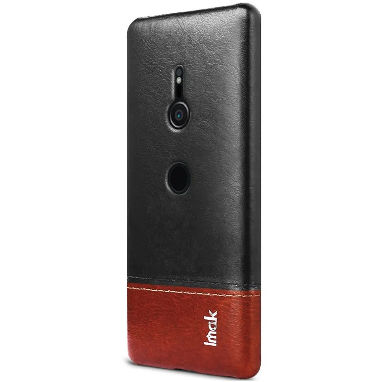 Copertina Per Telefoni PC Con Rivestimento in Pelle Imak Ruiyi Per Sony Xperia XZ3 - Nero / Marrone