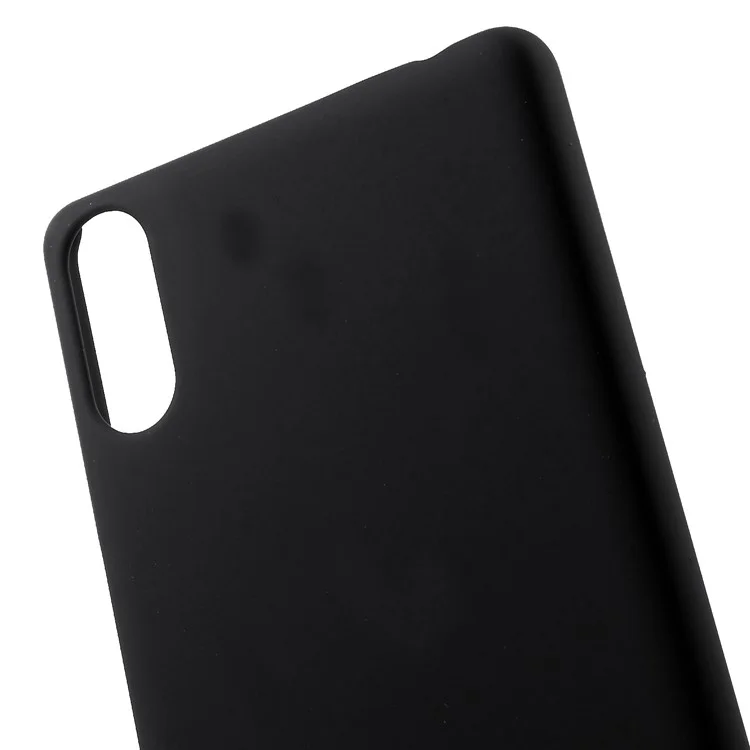 Cubierta Dura de PC de Goma Para Sony Xperia L3 - Negro