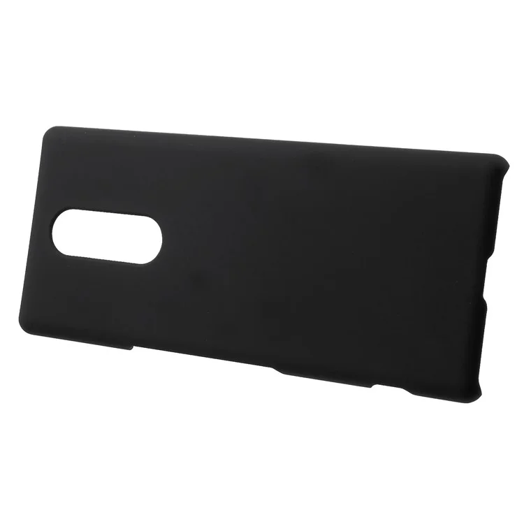 Cubierta de Protección de Plástico Duro de Goma Para Sony Xperia 1 - Negro