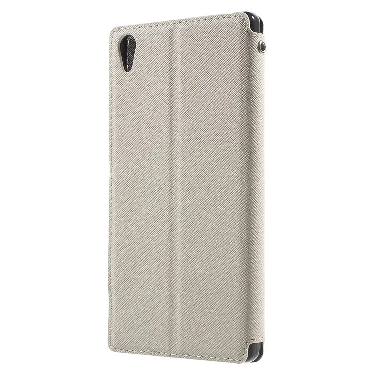 ROAR KOREA Diary View Window Leather Cover for Sony Xperia Z5 Premium / Premium Dual - White