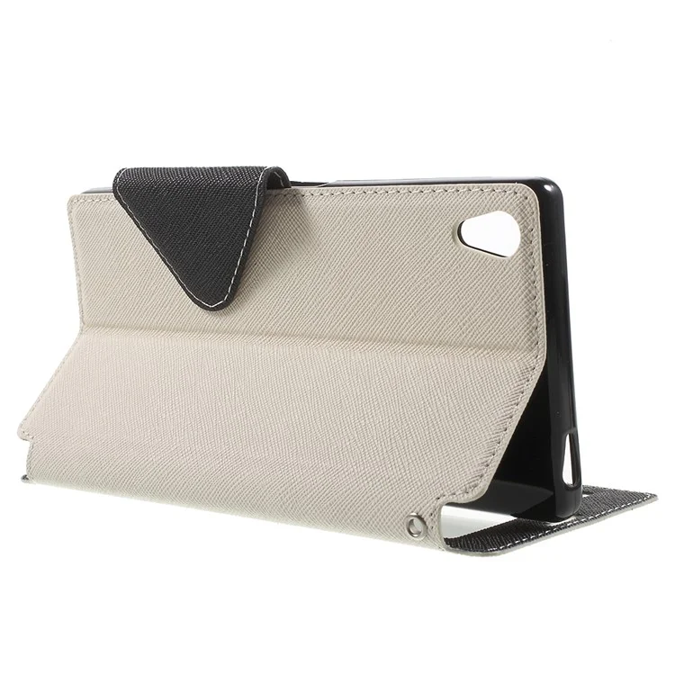 ROAR KOREA Diary View Window Leather Cover for Sony Xperia Z5 Premium / Premium Dual - White