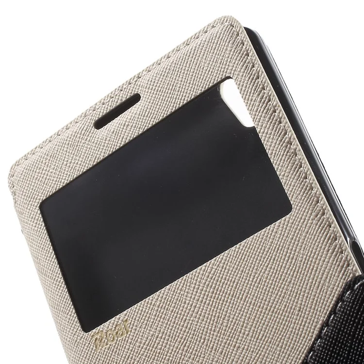 ROAR KOREA Diary View Window Leather Cover for Sony Xperia Z5 Premium / Premium Dual - White