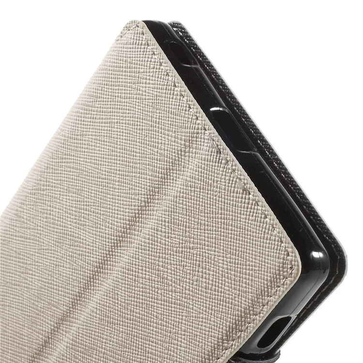 ROAR KOREA Diary View Window Leather Cover for Sony Xperia Z5 Premium / Premium Dual - White