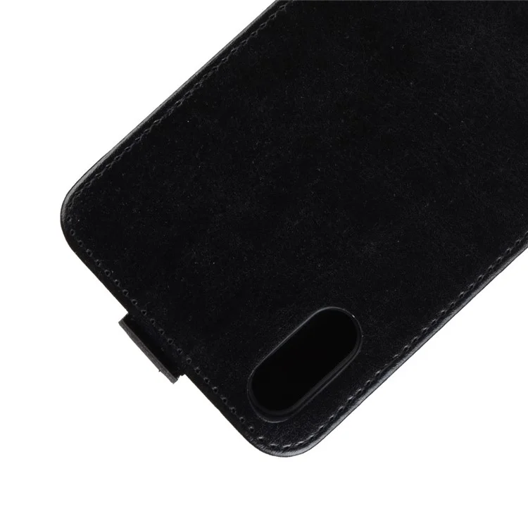 Crazy Horse Vertical Leather Card Holder Case for Sony Xperia L3 - Black