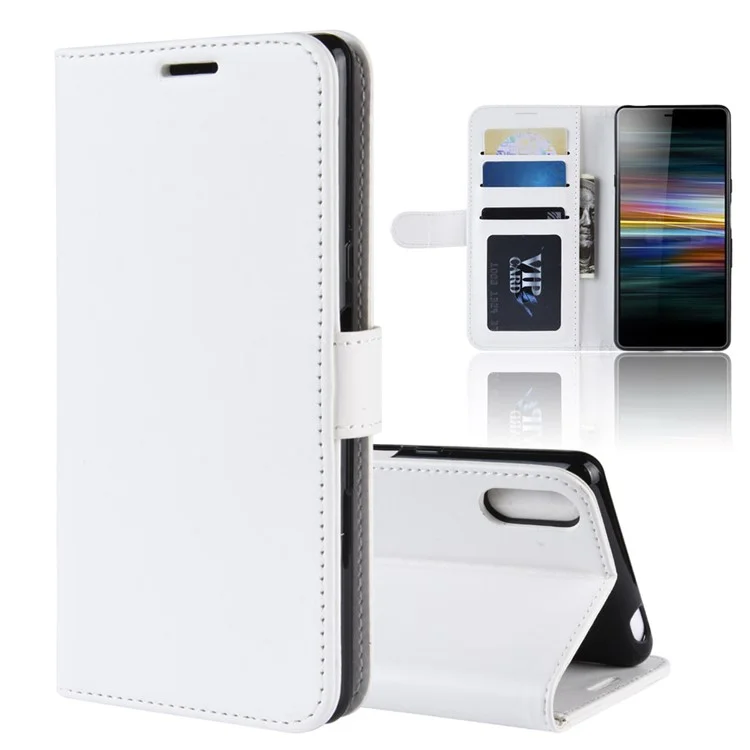 Для Sony Xperia L3 Crazy Horse Leather Chiephing Cash [Stand And Wallet] - Белый