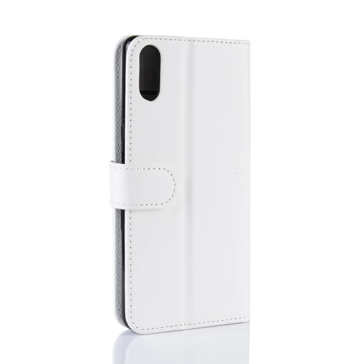 Für Sony Xperia L3 Crazy Horse Leder Handy -hülle [Stand Und Brieftasche] - Weiß