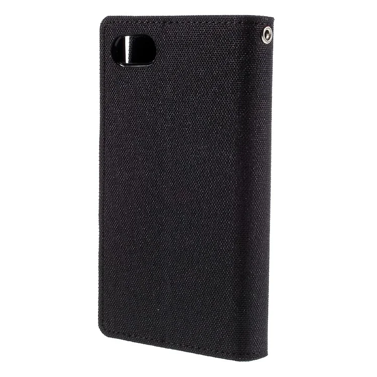 MERCURY GOOSPERY Canvas Wallet Leather Case for Sony Xperia Z5 Compact - Black
