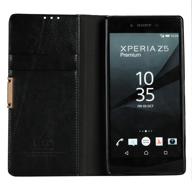 KLD Royal II Series Genuine Leather Case for Sony Xperia Z5 Premium / Premium dual - Black
