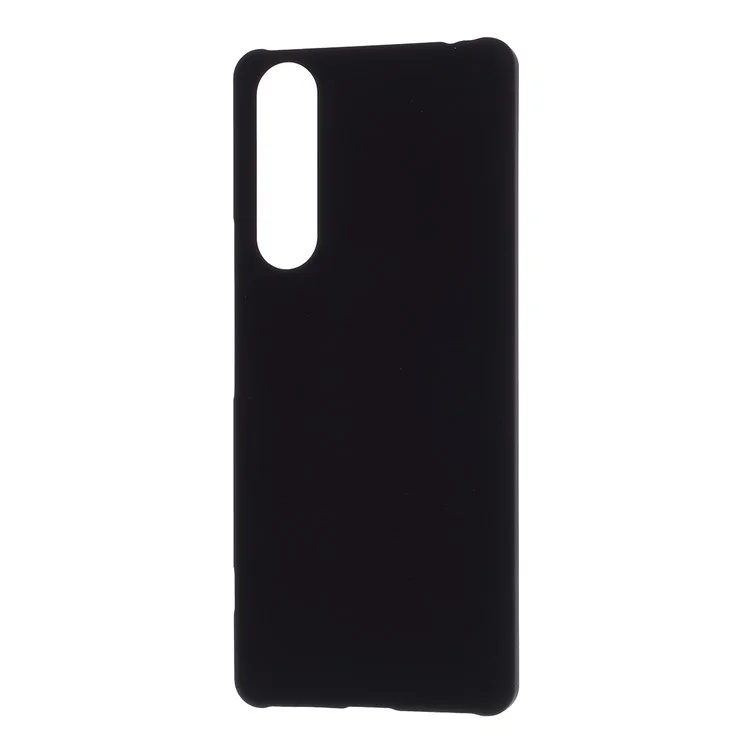 Rubberized Hard PC Case Protective Cell Phone Covering for Sony Xperia 1 II - Black