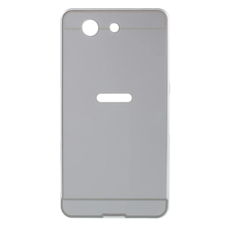 Slide-on Metal Frame PC Cover for Sony Xperia Z3 Compact D5803 D5833 M55w - Silver