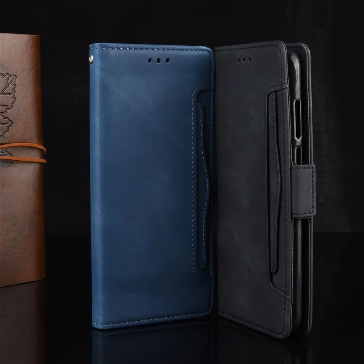 Leather Shell with Multiple Card Slots for Sony Xperia 1 II - Black