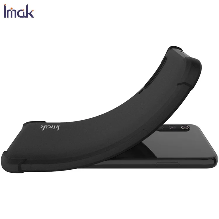IMAK Capa protetora antiderrapante em TPU suave + Película protetora de tela para Sony Xperia 1 II - Preto Fosco 