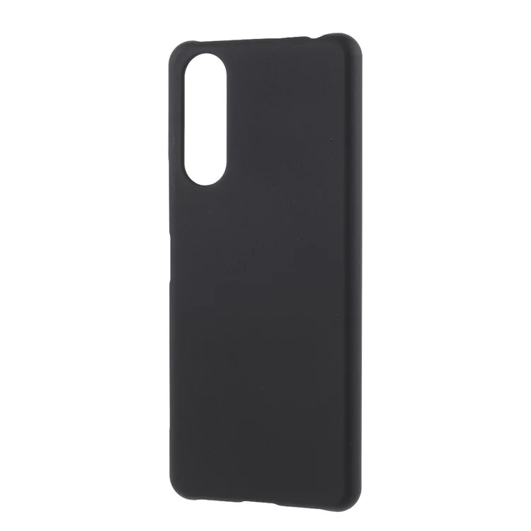 Cáscara de Teléfono Trasero de Plástico de Goma Para Sony Xperia 5 II - Negro