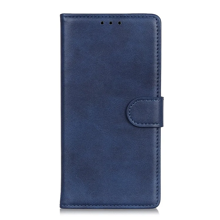 PU Leather Wallet Stand Mobile Phone Special Design Shell for Sony Xperia 5 II - Blue